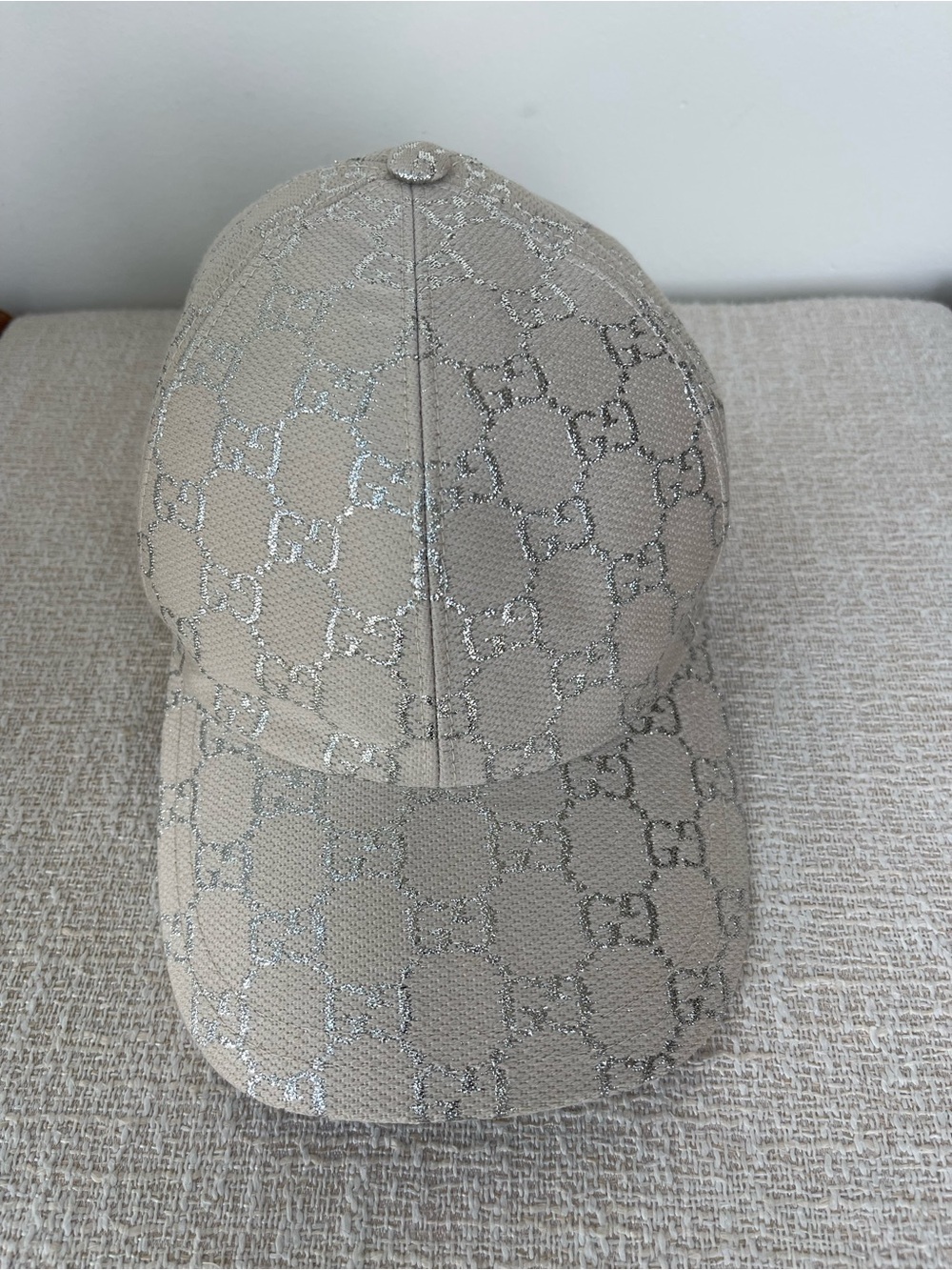 Stunning Gucci Beige Monogram Baseball Cap